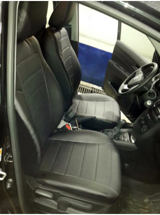 Модельные авточехлы для Suzuki Vitara (2015-н.в.) из экокожи Premium, черный