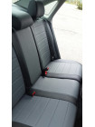 Модельные авточехлы для Volkswagen Polo (2009-н.в.) из экокожи Premium, черный+серый Модельные авточехлы для Volkswagen Polo (2009-н.в.) из экокожи Premium, черный+серый