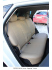 Модельные авточехлы для Mitsubishi Pajero Sport II (2008-2015) из экокожи Premium, бежевый