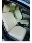 Модельные авточехлы для Mitsubishi Pajero Sport II (2008-2015) из экокожи Premium, бежевый