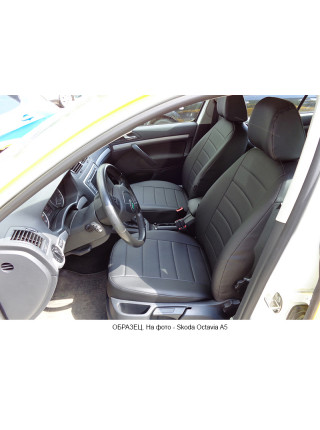 Модельные авточехлы для Mitsubishi L200 (2007-2015) из экокожи Premium, черный