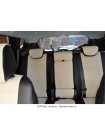 Модельные авточехлы для Peugeot 4008 (2012-н.в.) из экокожи Premium, черный+бежевый