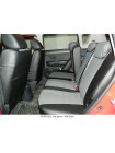 Модельные авточехлы для Mitsubishi Pajero III-IV из экокожи Premium, черный+серый