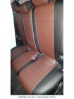 Модельные авточехлы для Land Rover Freelander II (2006-2012) из экокожи Premium, черный+шоколад