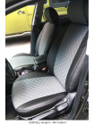 Модельные авточехлы для Audi Q-3 (2011-н.в.) из экокожи Premium 3D ромб, черный+серый Модельные авточехлы для Audi Q-3 (2011-н.в.) из экокожи Premium 3D ромб, черный+серый