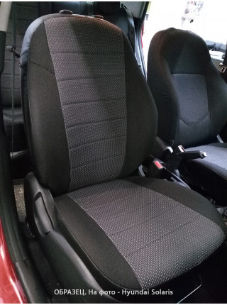 Модельные авточехлы для Peugeot 308 (2008-2015) из экокожи Premium и ткань жаккард (гобелен)
