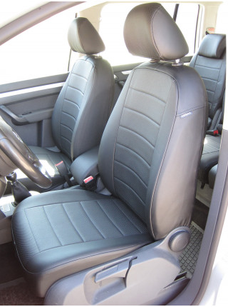 Модельные авточехлы для Volkswagen Touran (2003-2015) из экокожи Premium, черный